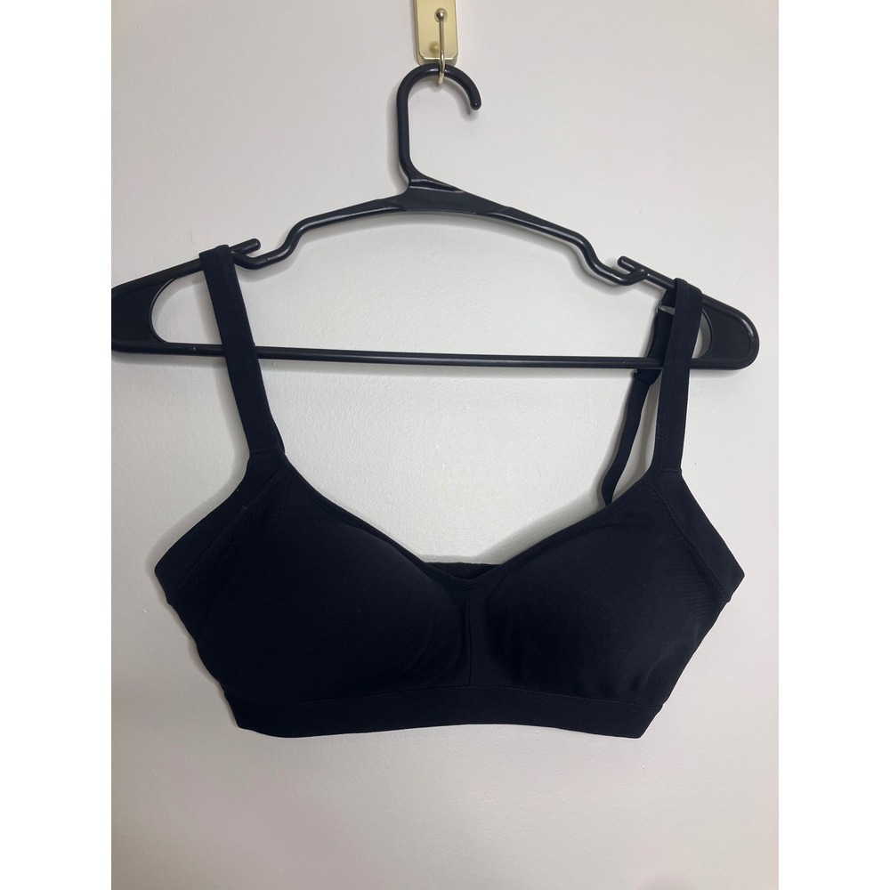 Warners Easy Does It Bra Womens Small Black Excellent Wire-Free Seamless RM3911W